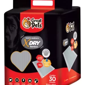 D_NQ_NP_971949-MLB78862196187_092024-O Tapete Higiênico X-dry Bamboo Carvão Ativado 80x60 30un